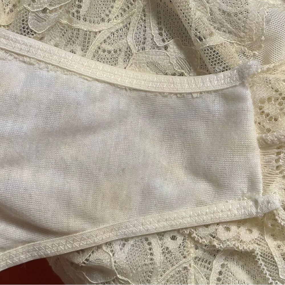 Flora by Flora Nikrooz Stretch Lace Mesh Bodysuit in Ivory, Size M, Never Worn! - Picture 5 of 5